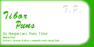 tibor puns business card